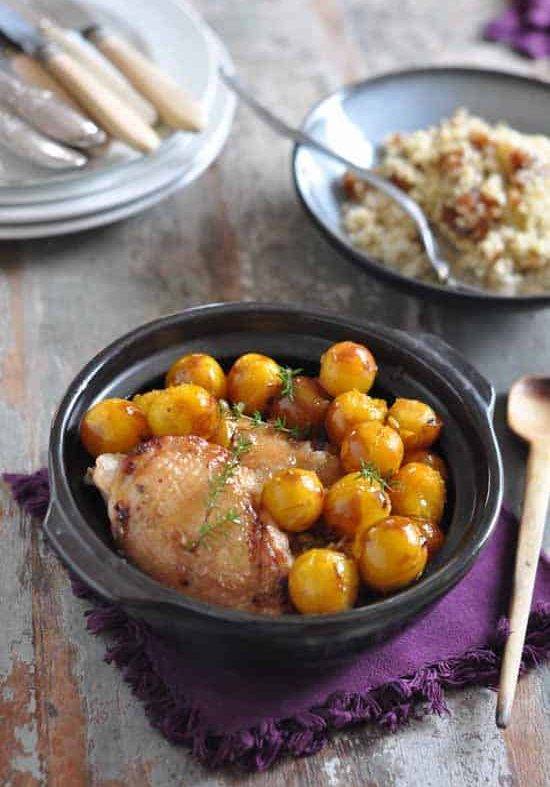 Sauté de volaille aux mirabelles