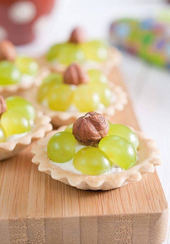 Mini tartelettes raisins et noisette