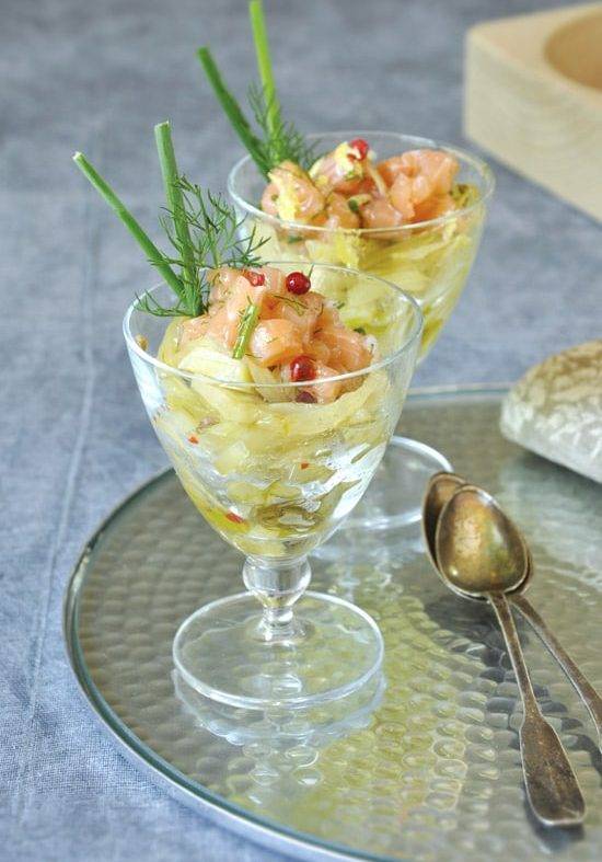 Verrine saumon et fenouil confit