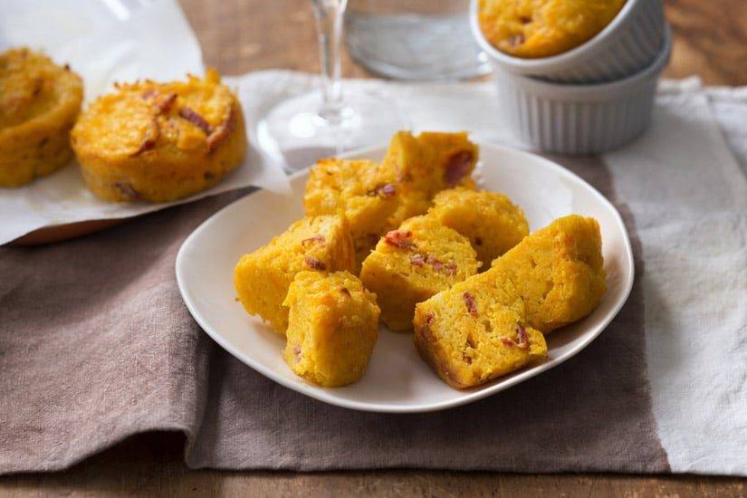 Mini-cakes de potimarron au chorizo et au comté