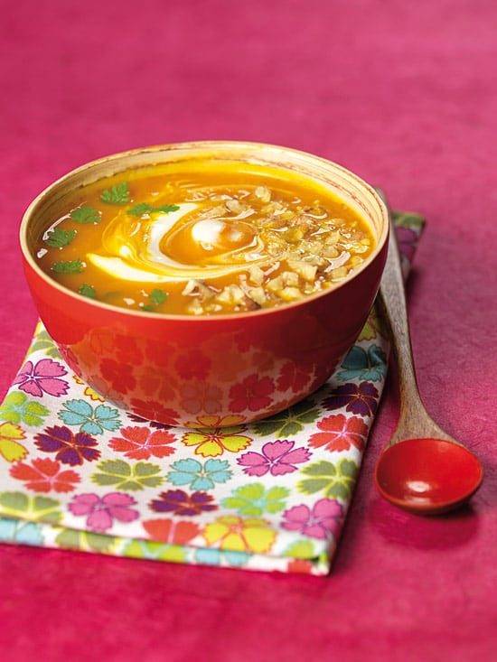 Soupe de potimarron aux noix
