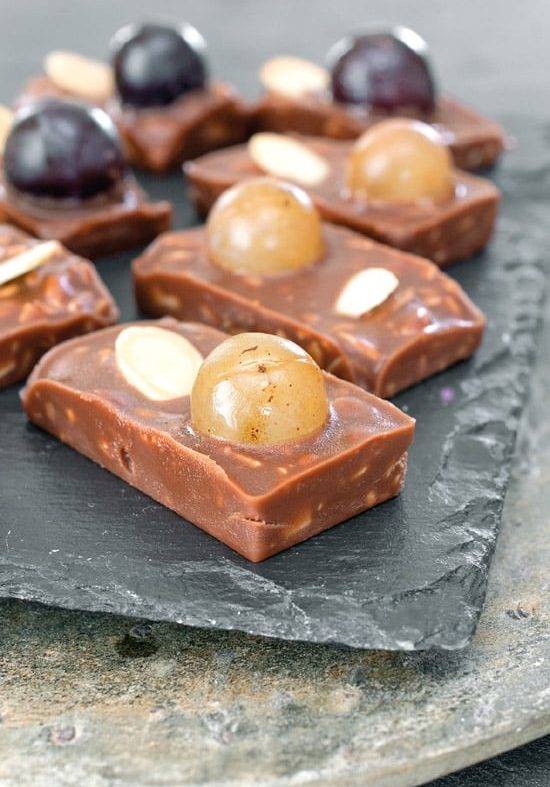Rocher raisin-chocolat-amande