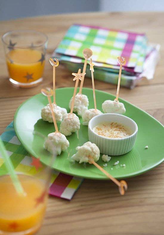 Bouquets de chou-fleur sauce mascarpone à l’orange