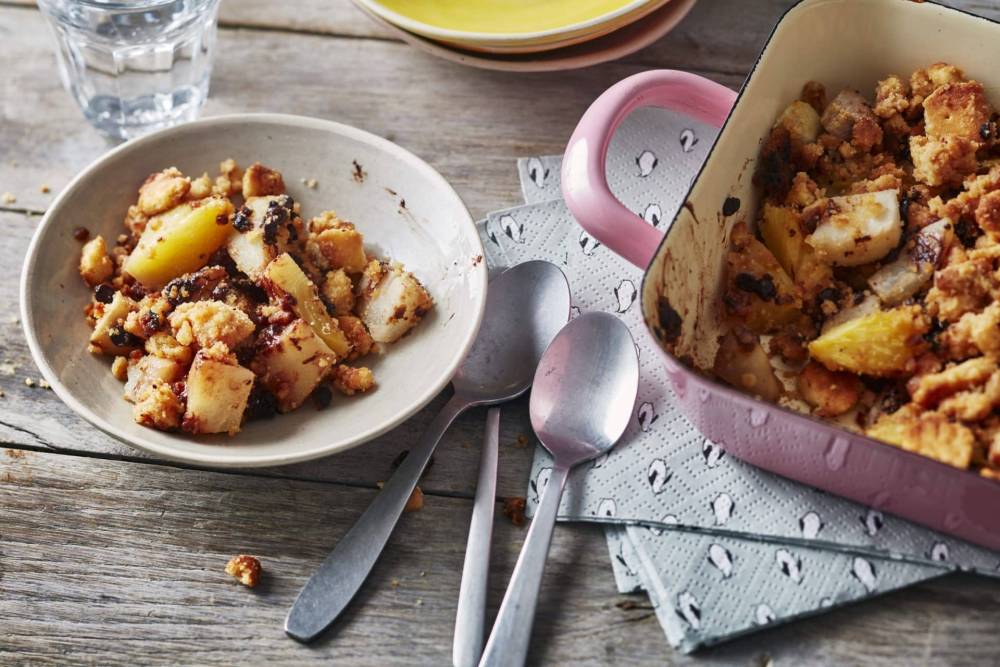 crumble-poire-ananas